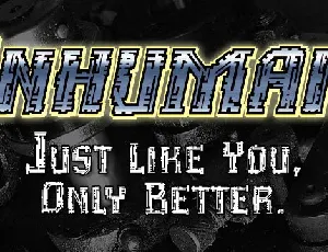 Inhuman BB font