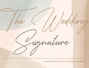 The Wedding Signature font