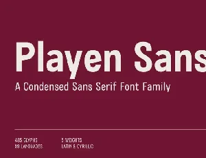 Playen Sans font