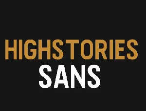 Highstories Sans font