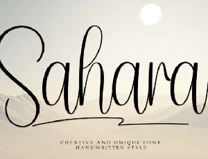 Sahara Script font