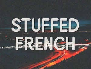Stuffed French font