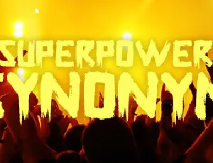 Superpower Synonym font