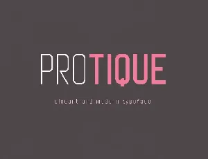 Protique font