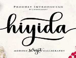 Hiyida Script font