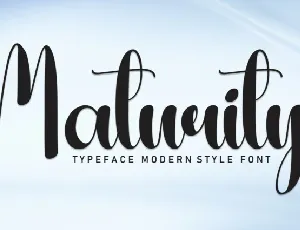 Maturity font