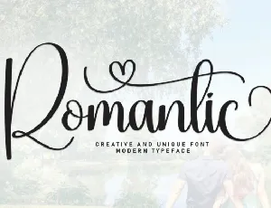 Romantic Script Typeface font