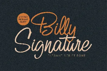 Billy Signature font