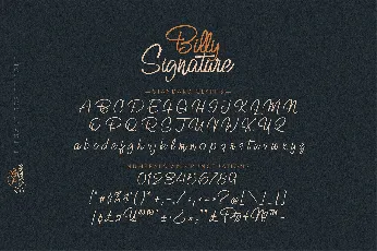 Billy Signature font