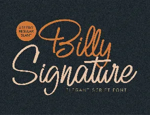 Billy Signature font