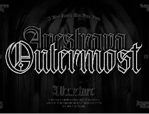 Avestrava Outermost font