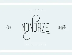 Mondaze font