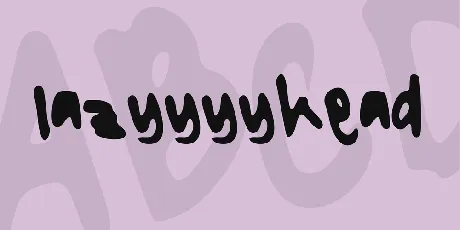 lazyyyyhead font