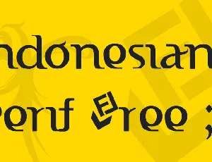 Indonesiana Serif Free ;) font