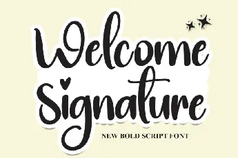 Welcome Signature font