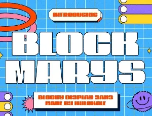 Block Marys font