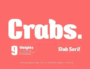 Crabs Slab font