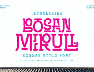 Bosan Mirull font