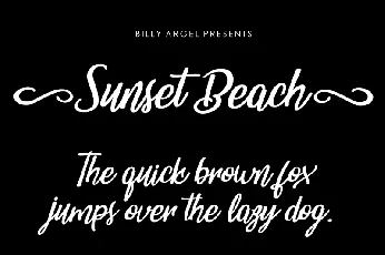 Sunset Beach Free Download font