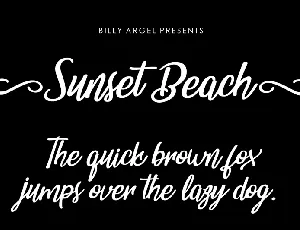 Sunset Beach Free Download font