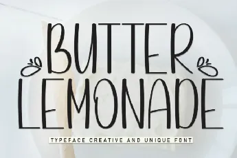 Butter Lemonade Display font