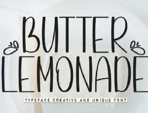 Butter Lemonade Display font