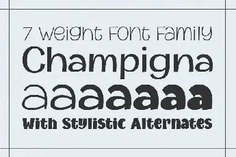 Champigna Family font