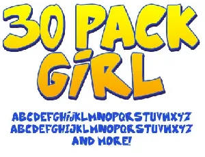 30 Pack Girl font