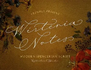 Wisteria Notes font