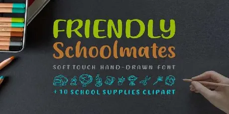 Friendly Schoolmates font