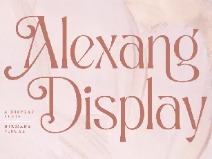 Alexang Display font