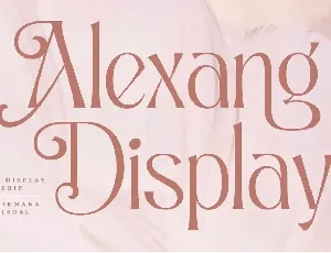 Alexang Display font
