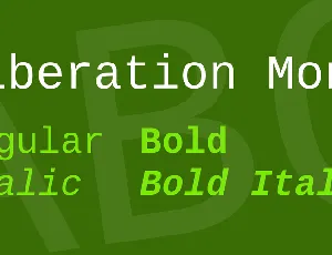 Liberation Mono font