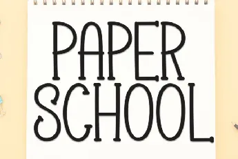 Paper School Display font