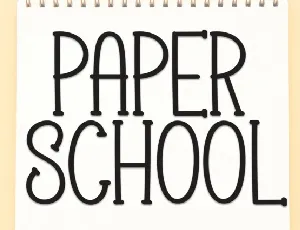 Paper School Display font