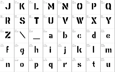 Stencil Gothic font