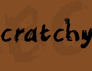 Scratchy font