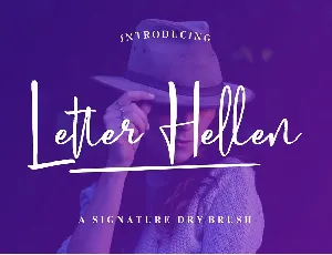 Letter Hellen Signature font