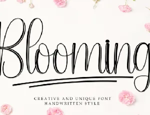 Blooming Script font