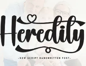 Heredity Script font