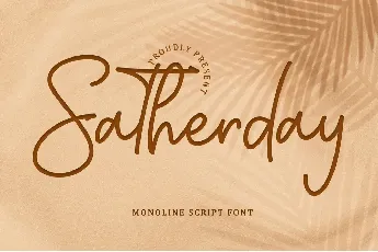 Satherday - Personal Use font