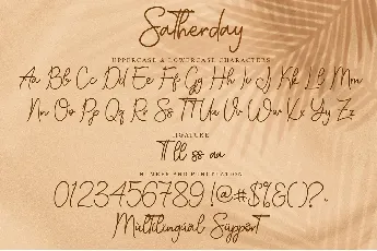 Satherday - Personal Use font