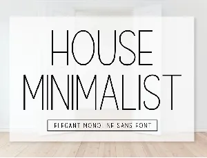 House Minimalist font