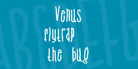 Venus flytrap the bug font