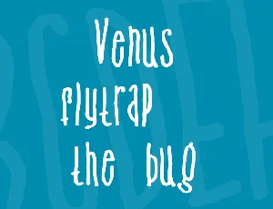 Venus flytrap the bug font