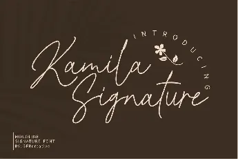 Kamila Signature font