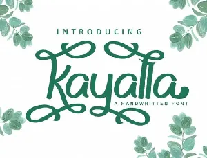 Kayalla Script font