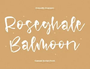 Roseghale Balmoon font
