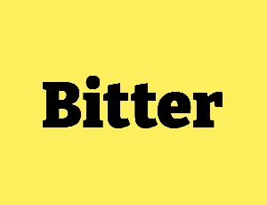 Bitter font