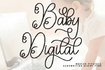 Baby Digital Script font